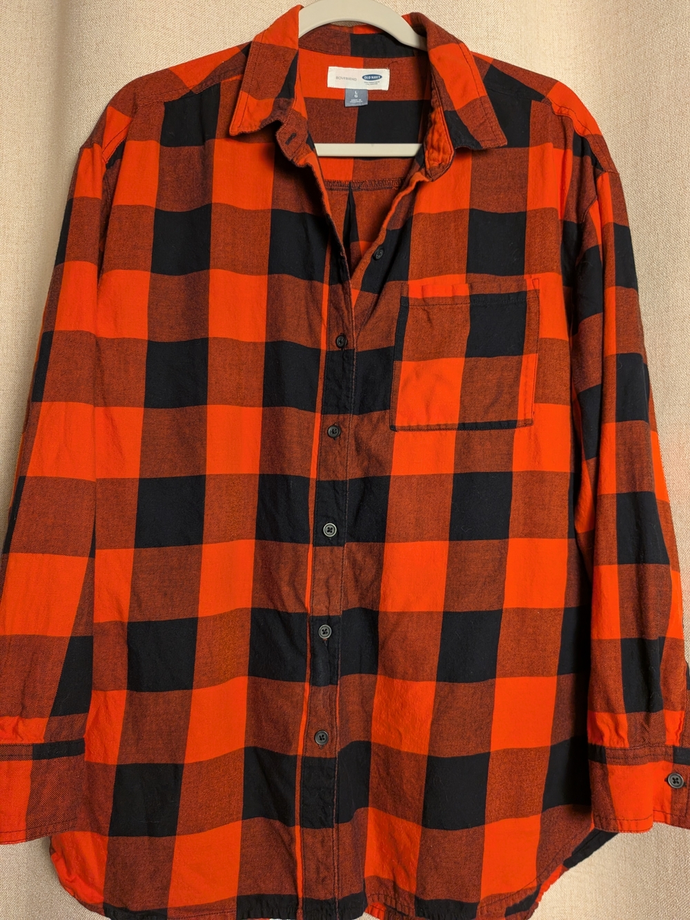 Cabincore Red Black Buffalo Plaid Flannel Old Navy L
